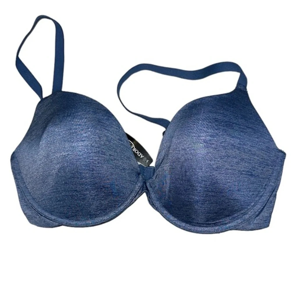 Adore Me Push Up Blue Marl Smooth and Padded New w Tags 36dd
